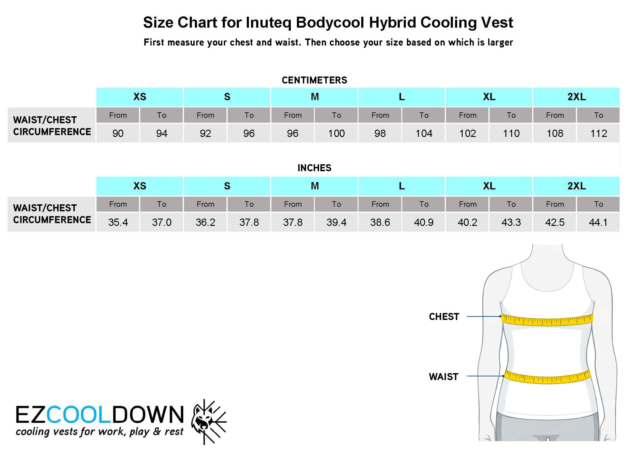 HYBRID COOL VEST Lサイズ Compleet BodyCool Hybrid koelvest – EZCooldown